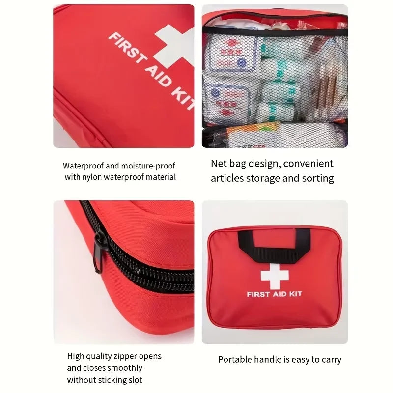 184-Piece Portable First Aid Kit — Multi-Purpose Emergency Medical Bag