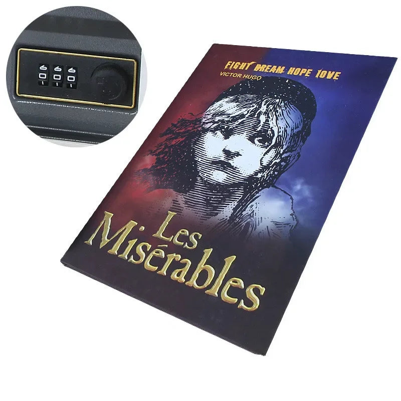 Classic Book Safe with Key Lock — Metal Steel Hidden Safe for Cash, Coins & Jewelry