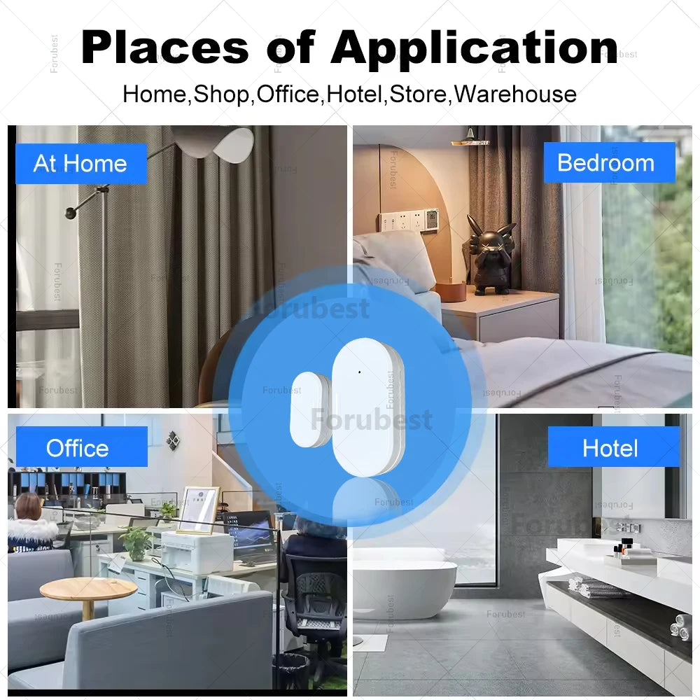 Zigbee Door & Window Sensor — Open/Close Detector with Optional Light & Vibration Detection