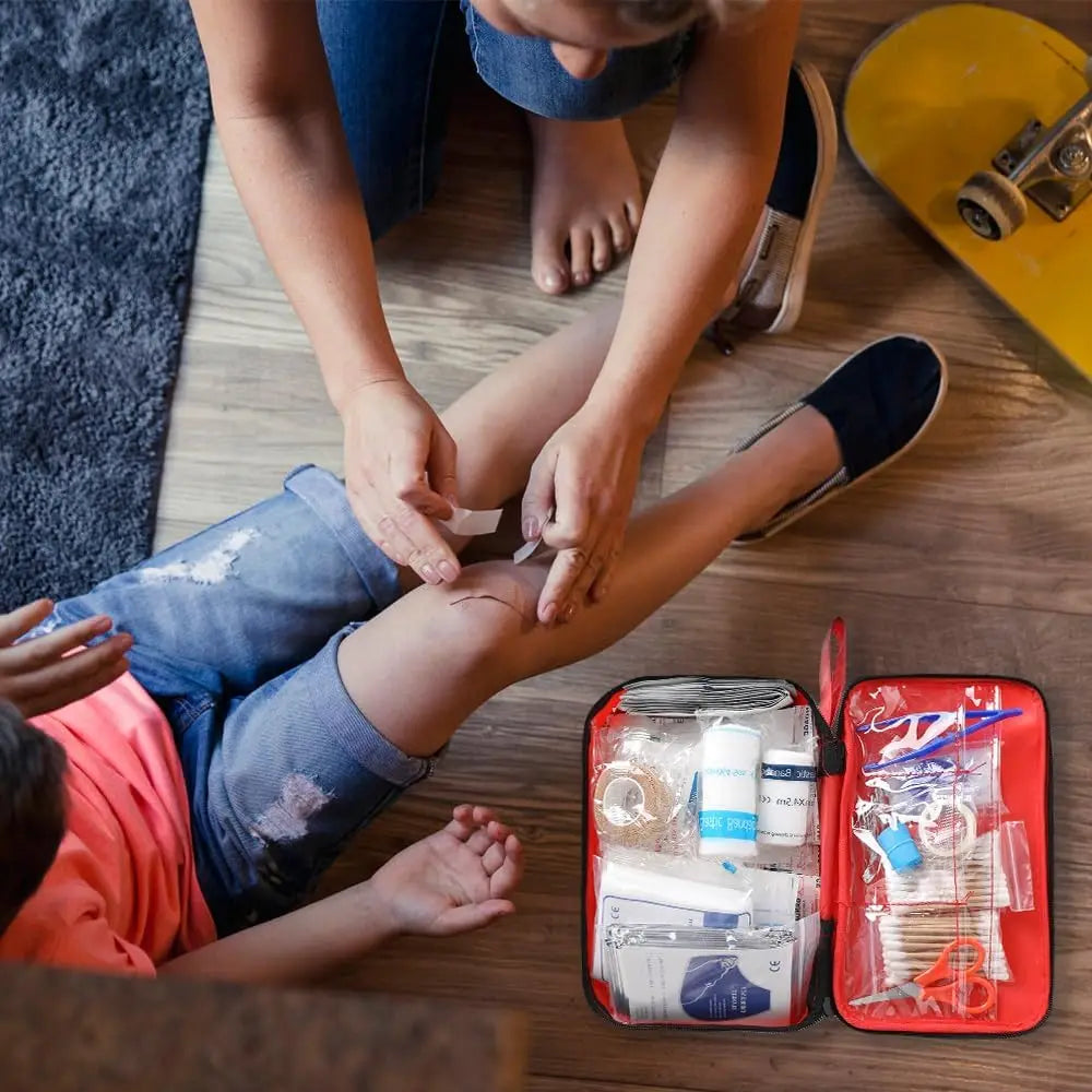 198-Piece Family First Aid Kit — Home, Car, Travel & Camping Ready
