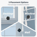 HEIYOUCAM 2K Window Security Camera — No-Drill Indoor & Outdoor Monitoring with Human Detection