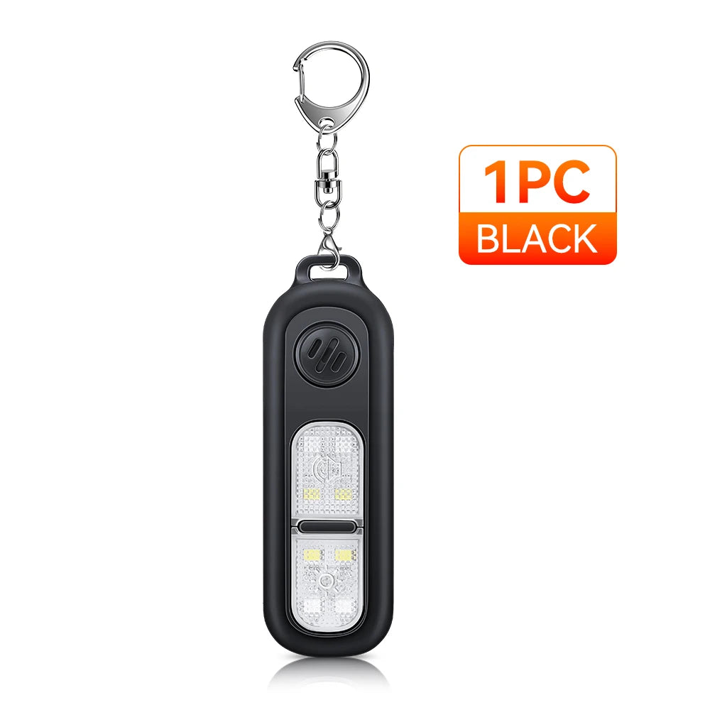 Hollarm 130dB Personal Safety Alarm Keychain — USB Rechargeable with Emergency LED Light