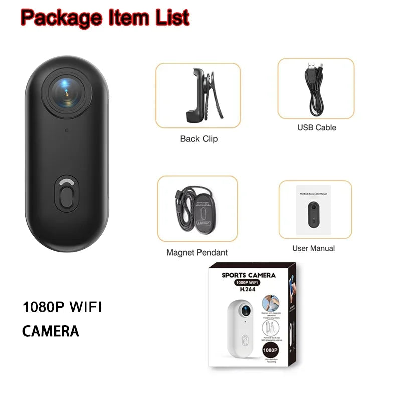 4K Mini Action Body Camera — Waterproof Helmet & Sport Cam with WiFi