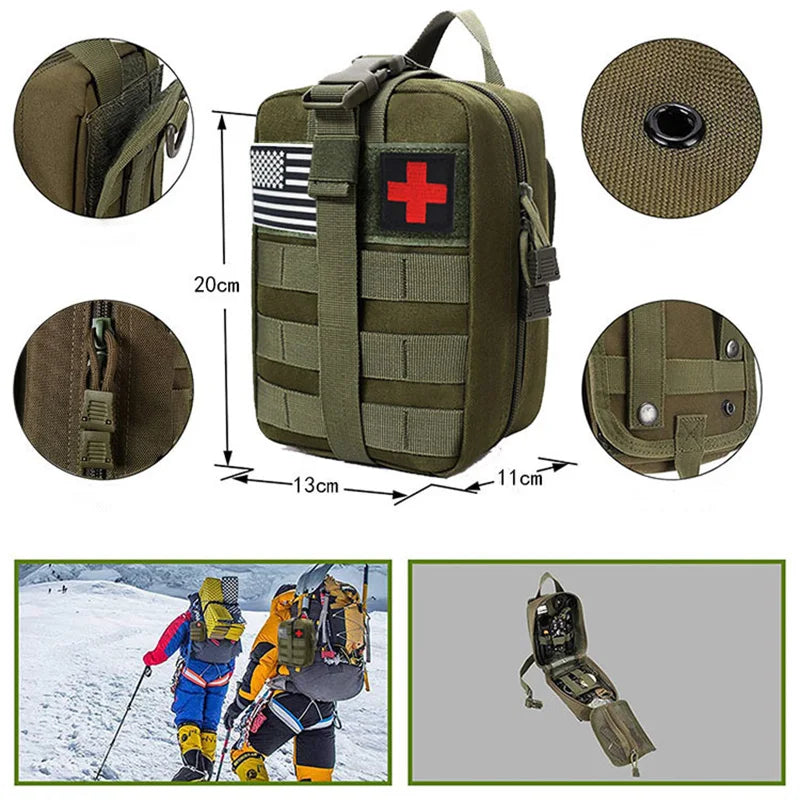 IFAK Survival First Aid Kit — MOLLE Trauma Bag for Hiking & Adventures
