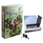 Classic Book Safe with Key Lock — Metal Steel Hidden Safe for Cash, Coins & Jewelry