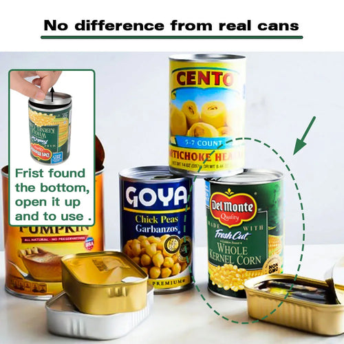 Diversion Safe Food Can — Secret Stash Hidden Compartment for Kitchen Storage
