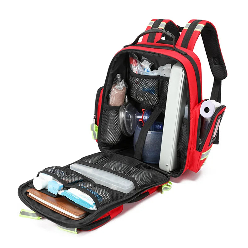Emergency First Aid Backpack — Large Capacity Outdoor Survival Kit