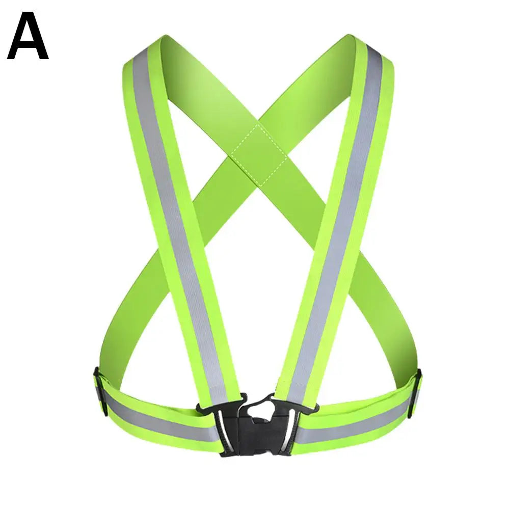 New Highlight Reflective Straps Night Running Riding Clothing Vest Adjustable Safety Vest Elastic Band For Adults and Children