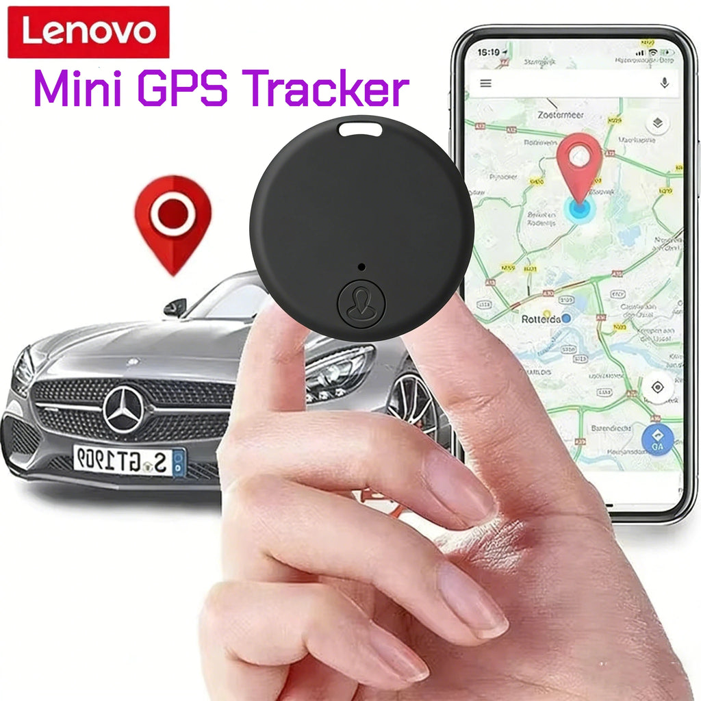 Lenovo Bluetooth 5.3 GPS Tracker — Smart Anti-Lost Device for Keys, Pets & Wallet