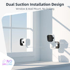 HEIYOUCAM 2K Window Security Camera — No-Drill Indoor & Outdoor Monitoring with Human Detection