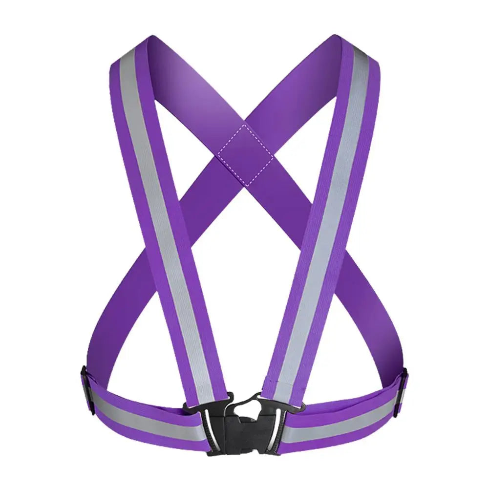 New Highlight Reflective Straps Night Running Riding Clothing Vest Adjustable Safety Vest Elastic Band For Adults and Children