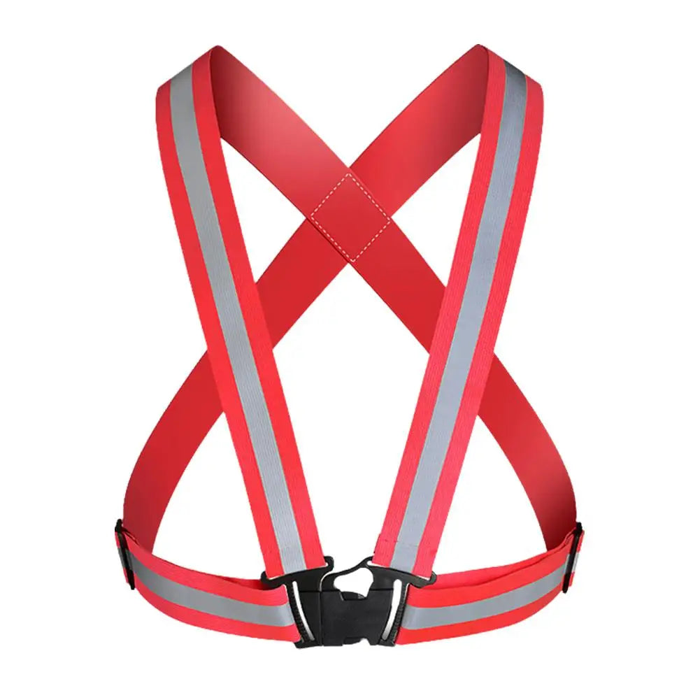 New Highlight Reflective Straps Night Running Riding Clothing Vest Adjustable Safety Vest Elastic Band For Adults and Children