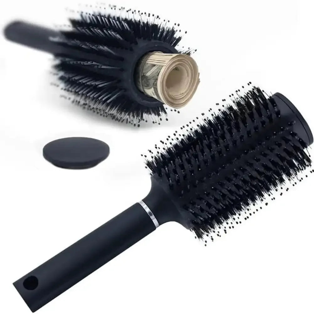 Secret Stash Hair Brush — Diversion Safe Hidden Compartment for Cash & Valuables