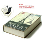 Classic Book Safe with Key Lock — Metal Steel Hidden Safe for Cash, Coins & Jewelry