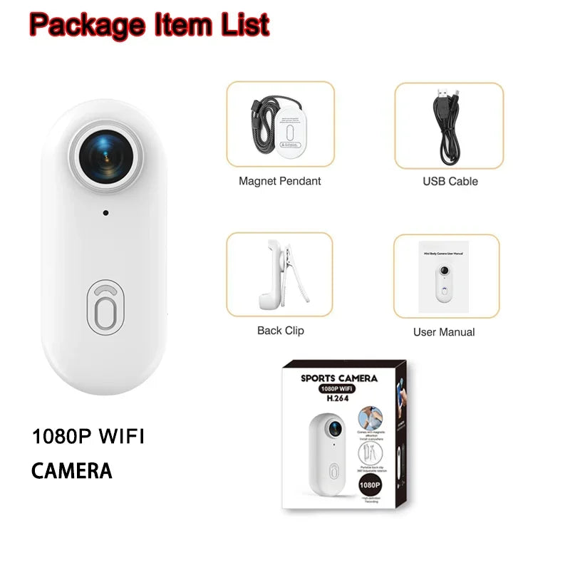 4K Mini Action Body Camera — Waterproof Helmet & Sport Cam with WiFi