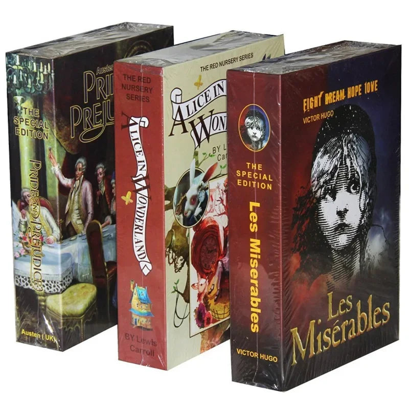 Classic Book Safe with Key Lock — Metal Steel Hidden Safe for Cash, Coins & Jewelry