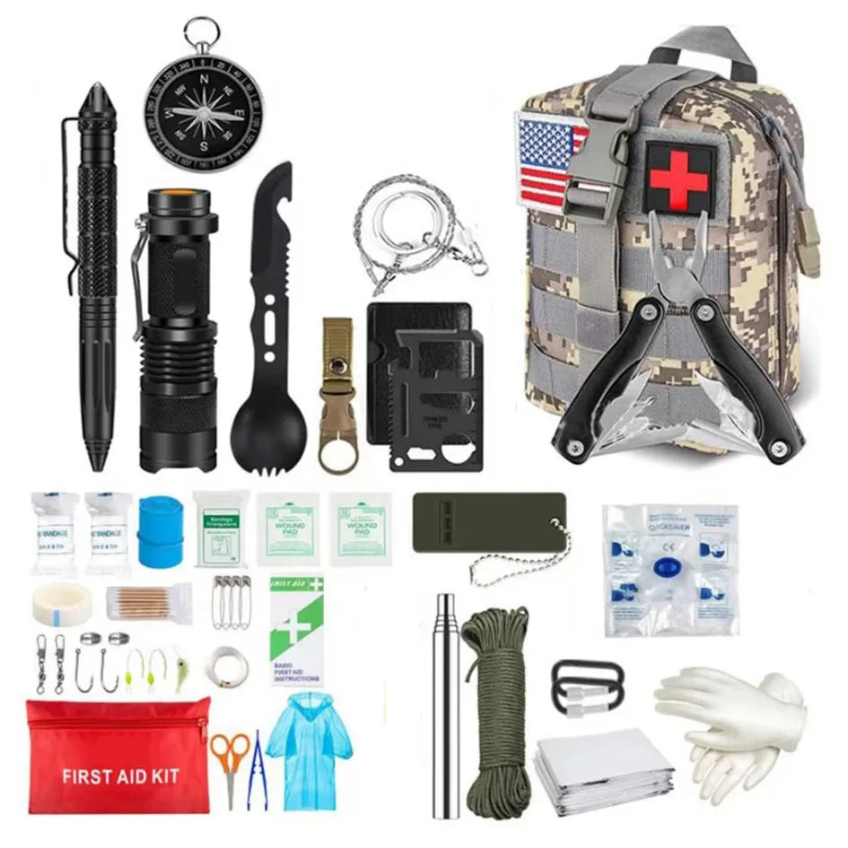 IFAK Survival First Aid Kit — MOLLE Trauma Bag for Hiking & Adventures